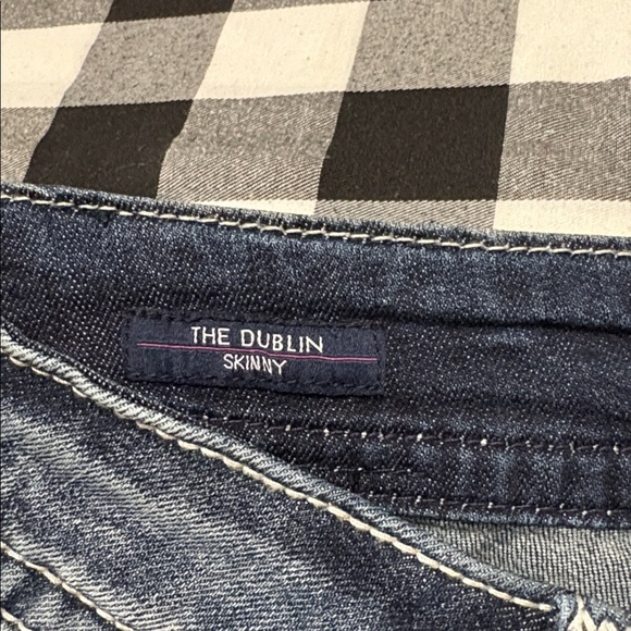 Vigoss Dublin Skinny Jeans Size 16 x 28 Raw Frayed Hem Embellished Distressed - Picture 6 of 13